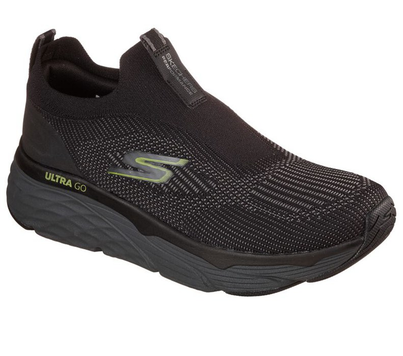 Skechers Herr Svarta/Ljus Gröna Slip On - Max Cushioning Elite - Amplifier - Sverige (JTQIS-1634)